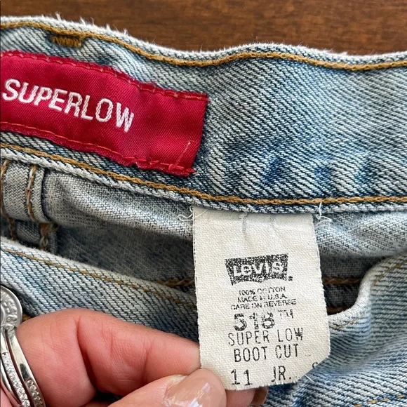 Vintage Levi’s 518 superlow light wash boot cut  denim jeans ( 30 x 28 ) USA - Picture 9 of 16